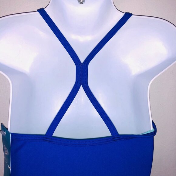 Speedo Girls 5 Swimwear Blue One Piece Bathing Swim Suit Gripper New - Picture 7 of 9